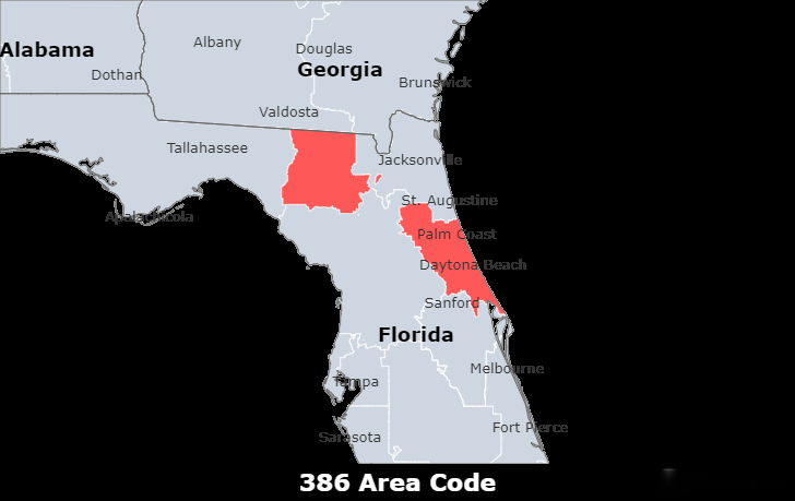 386 area code