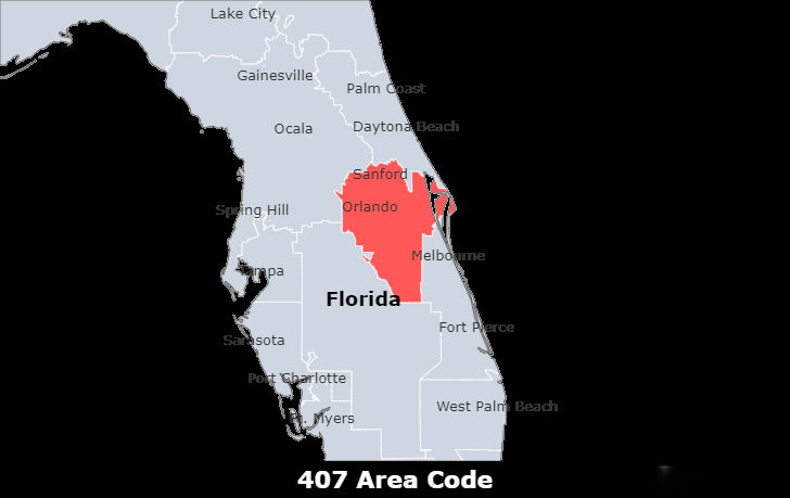 407 area code