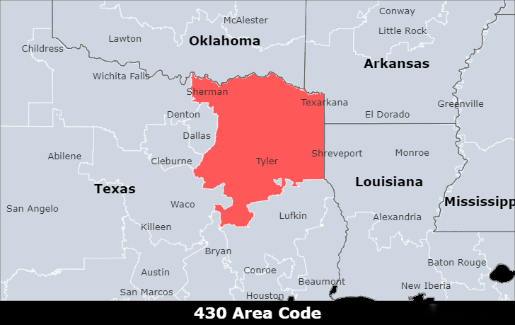 430 area code