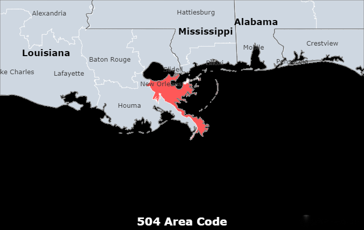 504 area code
