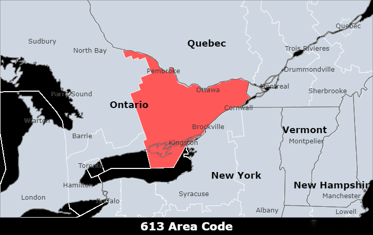 613 area code