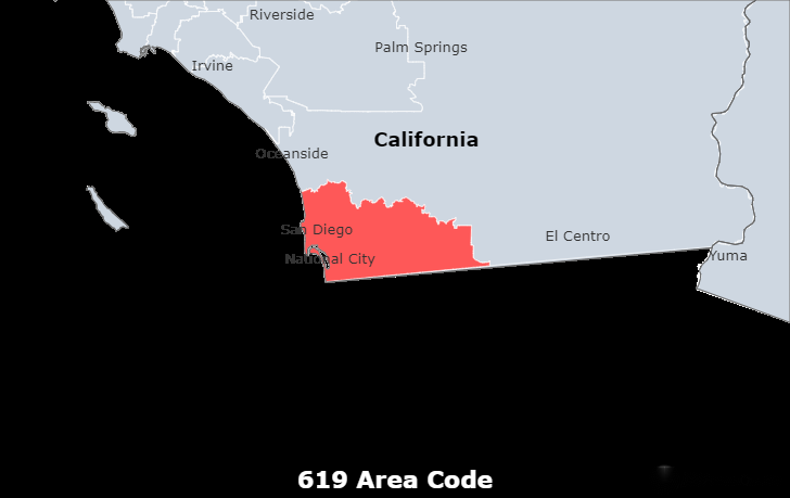 619 area code