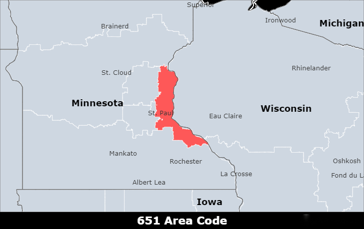 651 area code