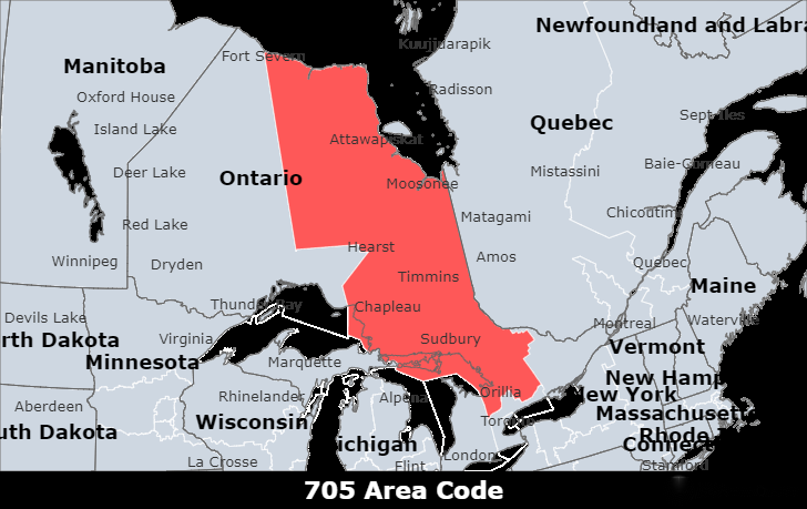 705 area code