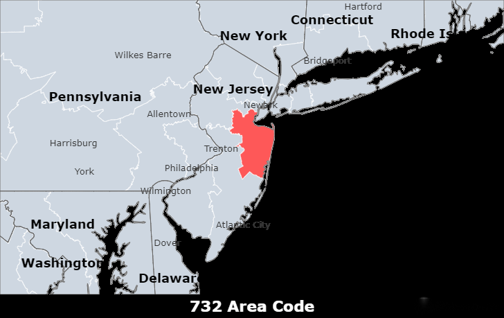 732 area code