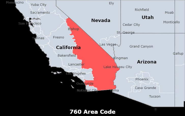 760 area code