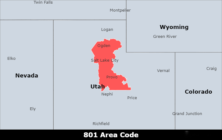 801 area code