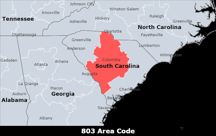 803 area code