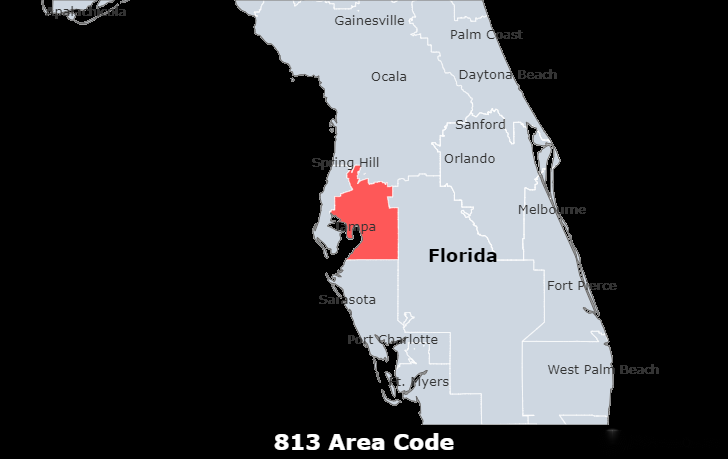 813 area code