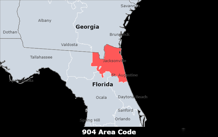 904 area code