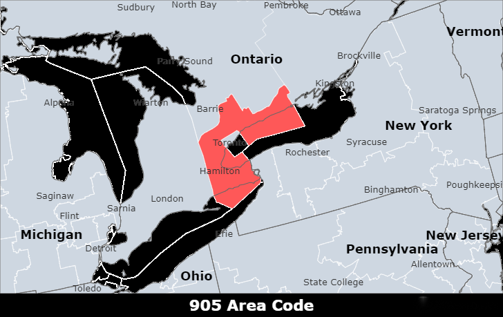 905 area code