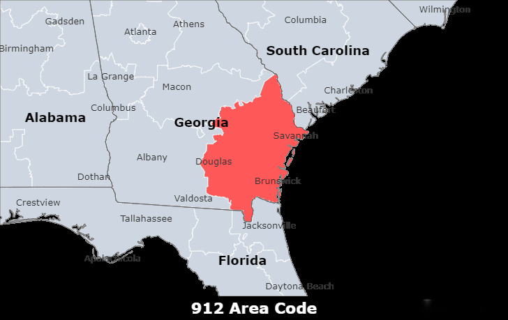 912 area code