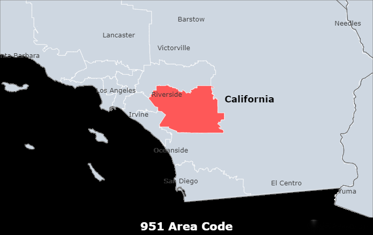 951 area code
